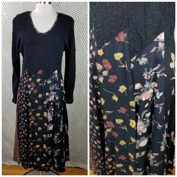 Zoe Dresses & Skirts - Vintage 90s Boucle Sweater Dress size Medium wool